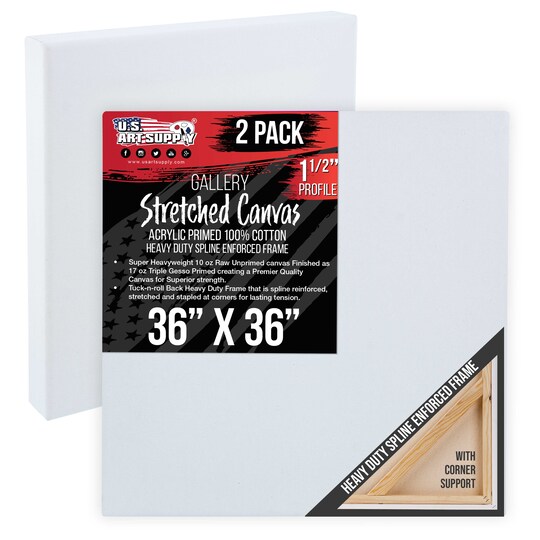 Square Stretched Canvas for Painting 36x36 inch Gallery Depth 1-1 Square Stretched Canvas for Painting 36x36 inch Gallery Depth 1-1